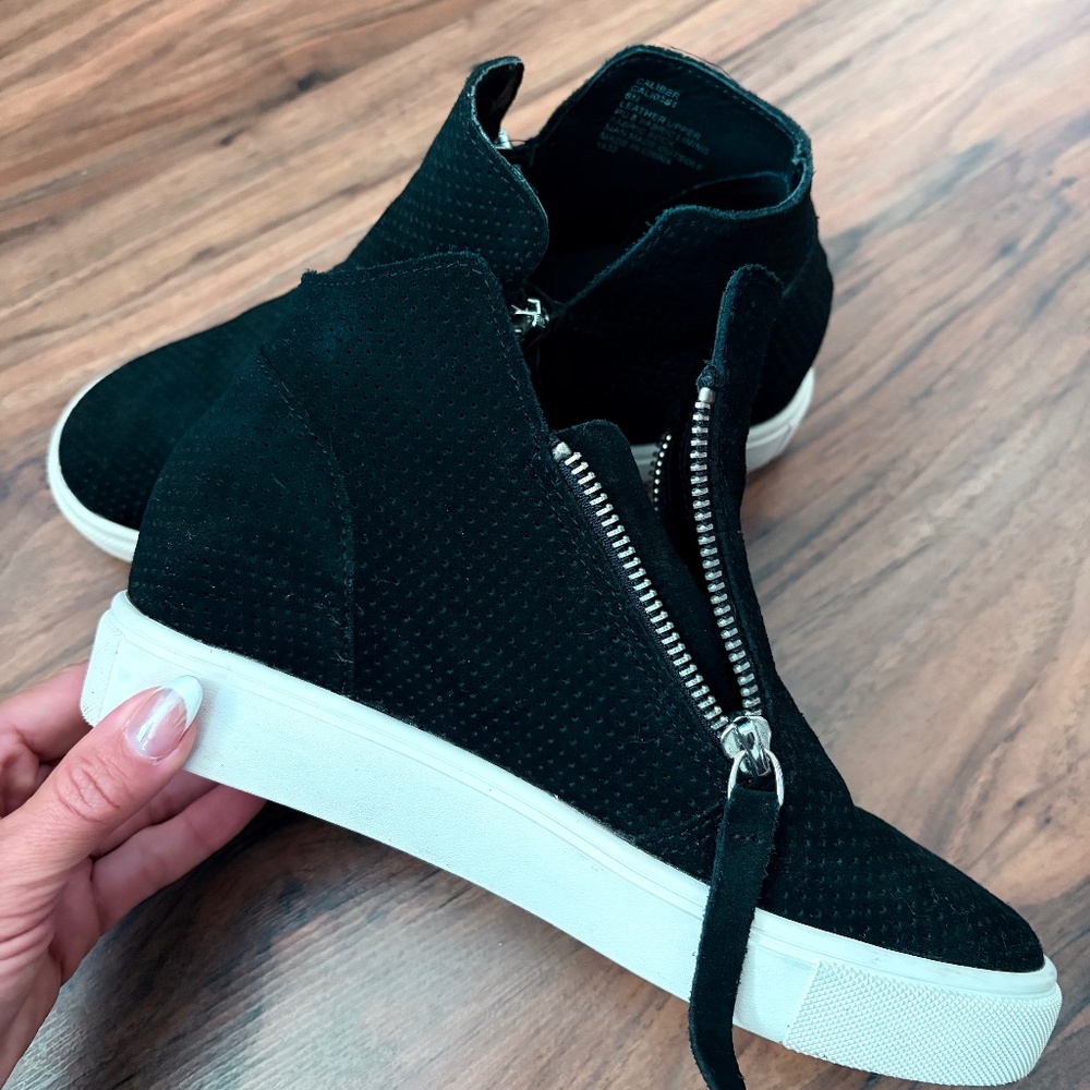 Black suede, Steve Madden wedge athletic wear